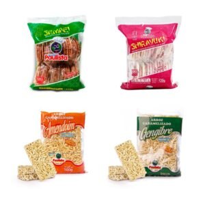 Kit Nagoya com Sembei 250g + Arroz Caramelizado Amendoim 100g + Arroz Caramelizado Gengibre100g