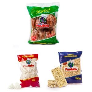 Kit Osaka com Sembei 250g + Arroz Caramelizado 100g + Suspiro 60g